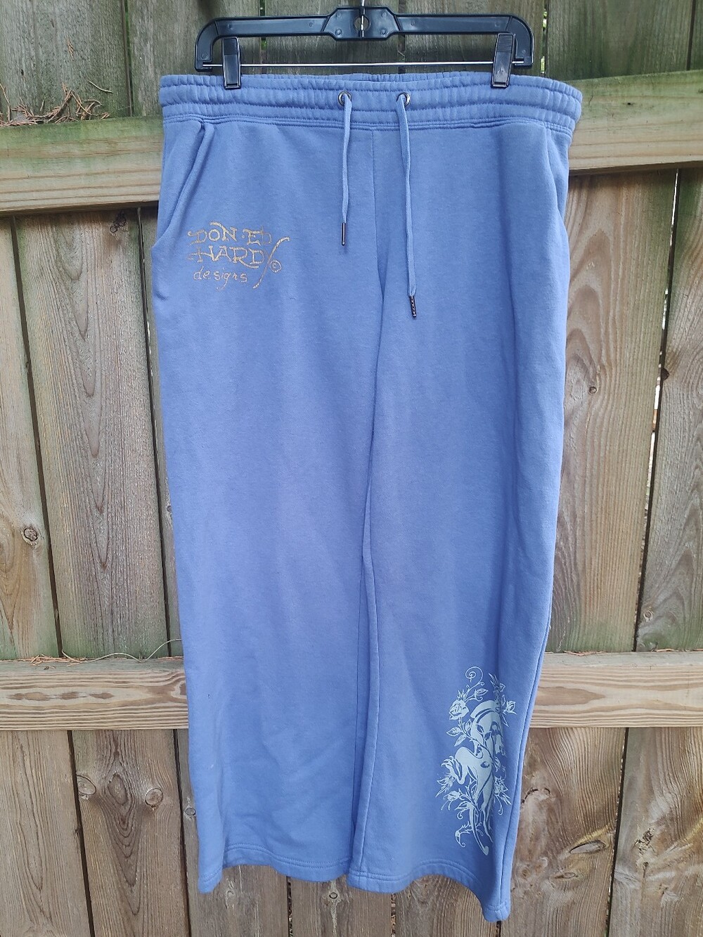 🏵️ Ed Hardy Y2K Logo Tattoo Panther Lounge Sweat Pants Large